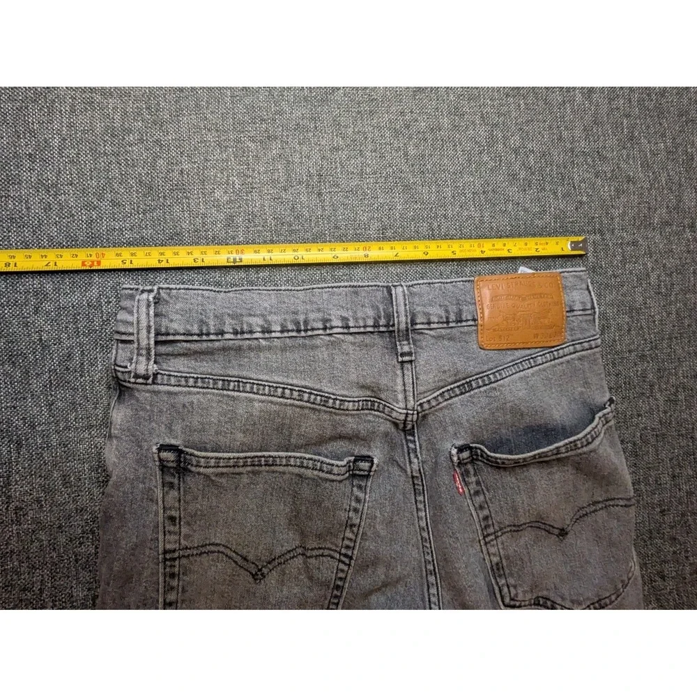 Levi's 512 Premium Big E Jeans Gray Wash‎ Slim Straight Men's 30x30 Pants